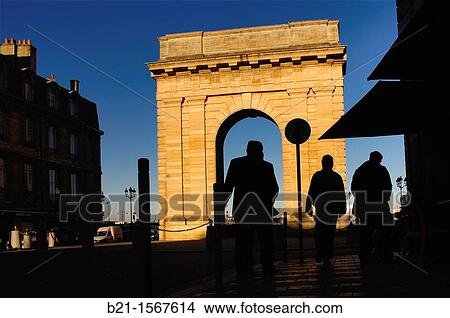 France, Aquitaine, Gironde,? Porte de Bourgogne?, at Bordeaux. View Large Photo Image Picture - France, Aquitaine, Gironde,? Porte de Bourgogne?, at Bordeaux.. Fotosearch