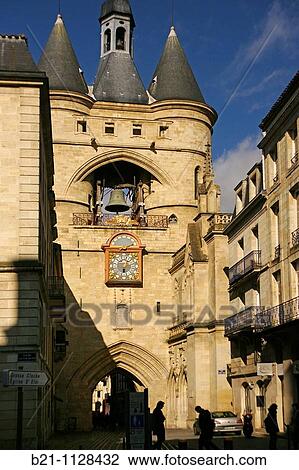 France. Aquitaine. Gironde.? Porte saint Eloi?, called? la Grosse cloche?, on the pilgrimage way to Santiago de Compostela, at Bordeaux. View Large Photo Image Stock Image - France. Aquitaine. Gironde.? Porte saint Eloi?, called? la Grosse cloche?, on the pilgrimage way to Santiago de Compostela, at Bordeaux.. Fotosearch