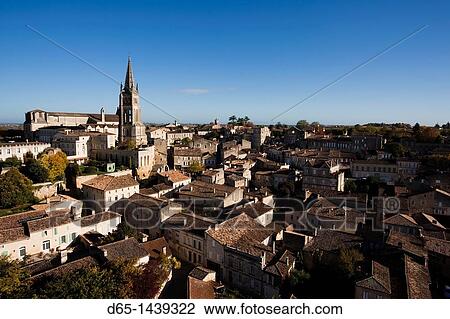 France, Aquitaine Region, Gironde Department, St-Emilion, wine town, town view with Eglise Monolithe church View Large Photo Image Stock Image - France, Aquitaine Region, Gironde Department, St-Emilion, wine town, town view with Eglise Monolithe church. Fotosearch