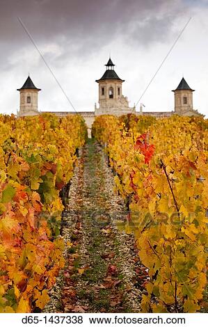 Stock Photo - France, Aquitaine Region, Gironde Department, Haute-Medoc Area, St-Estephe, Chateau Cos d? Estournel winery. Fotosearch