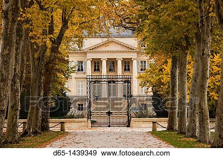 France, Aquitaine Region, Gironde Department, Haute-Medoc Area, Margaux, Chateaux Margaux estate View Large Photo Image Stock Photo - France, Aquitaine Region, Gironde Department, Haute-Medoc Area, Margaux, Chateaux Margaux estate. Fotosearch