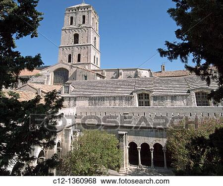 France, Arles, St. Trophime Cloister View Large Photo Image Stock Photo - France, Arles, St. Trophime Cloister. Fotosearch