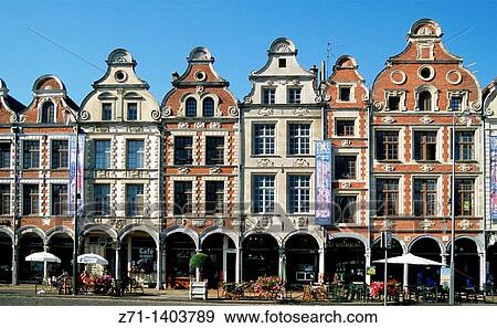 Stock Photo - France, Artois, Arras, Place des Heros,. Fotosearch
