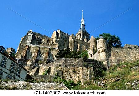 France, Bretagne, Mont-St-Michel, View Large Photo Image Stock Photo - France, Bretagne, Mont-St-Michel,. Fotosearch