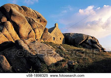 France, Brittany, Finistere, Pays Pagan, Menez Ham hamlet, Coasts guard house View Large Photo Image Stock Photography - France, Brittany, Finistere, Pays Pagan, Menez Ham hamlet, Coasts guard house. Fotosearch