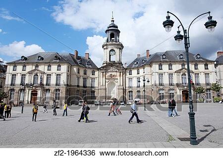 France, Brittany, Ille et Vilaine, Rennes. The town hall and his place. View Large Photo Image Stock Photograph - France, Brittany, Ille et Vilaine, Rennes. The town hall and his place.. Fotosearch