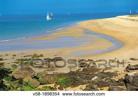 France, Brittany, Morbihan, Houat Island, Tal Er Han Beach View Large Photo Image Picture - France, Brittany, Morbihan, Houat Island, Tal Er Han Beach. Fotosearch