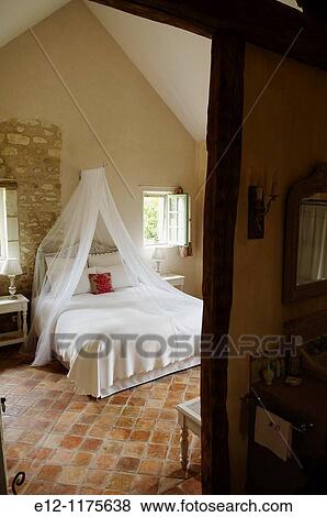 Stock Photo - France, Centre, Indre & Loire, Tours surroundings, Cussay village Bed & Breakfast? La Ferme Blanche? Anne Fabienne Bouvier,. Fotosearch