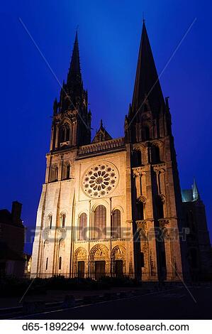 France, Centre Region, Eure et Loir Department, Chartres, Chartres Cathedral, exterior, dawn View Large Photo Image Picture - France, Centre Region, Eure et Loir Department, Chartres, Chartres Cathedral, exterior, dawn. Fotosearch