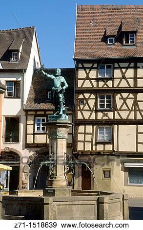 France Colmar Place de l Ancienne Douane, Alsace. View Large Photo Image Stock Photo - France Colmar Place de l Ancienne Douane, Alsace.. Fotosearch