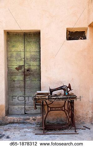 France, Corsica, Haute-Corse Department, La Balagne Region, Zilia, old sewing machine View Large Photo Image Stock Image - France, Corsica, Haute-Corse Department, La Balagne Region, Zilia, old sewing machine. Fotosearch