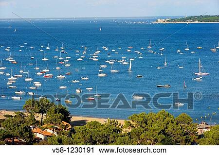 Stock Image - France, Gironde, Bassin d? Arcachon, Cap Ferret. Fotosearch