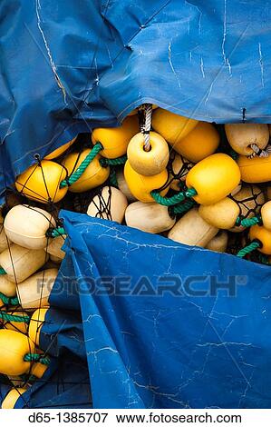 France, Languedoc-Roussillon, Pyrennes-Orientales Department, Vermillion Coast Area, Port-Vendres, commercial fishing gear, nets and floats View Large Photo Image Stock Photo - France, Languedoc-Roussillon, Pyrennes-Orientales Department, Vermillion Coast Area, Port-Vendres, commercial fishing gear, nets and floats. Fotosearch