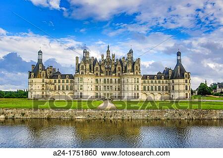 France, Loire Valley, Chambord Castle View Large Photo Image Stock Image - France, Loire Valley, Chambord Castle. Fotosearch