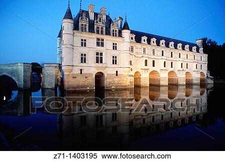 Stock Photography - France, Loire Valley, Chenonceau, chateau, castle,. Fotosearch