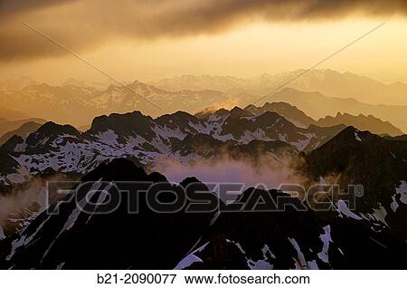 France. Midi Pyr? nn? es. Haute Pyr? nn? es-South view of the Pyr? nn? es from the Pic du Midi de Bigorre Observatories. View Large Photo Image Stock Photo - France. Midi Pyr? nn? es. Haute Pyr? nn? es-South view of the Pyr? nn? es from the Pic du Midi de Bigorre Observatories.. Fotosearch