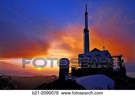 France. Midi Pyr? nn? es. Hautes-Pyr? n? es. Pic du Midi de Bigorre. Pic du Midi Observatory View Large Photo Image Stock Photo - France. Midi Pyr? nn? es. Hautes-Pyr? n? es. Pic du Midi de Bigorre. Pic du Midi Observatory. Fotosearch