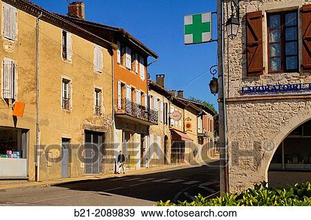 France. Midi Pyren? es. Gers. Village of Mauzevin. View Large Photo Image Stock Photo - France. Midi Pyren? es. Gers. Village of Mauzevin.. Fotosearch