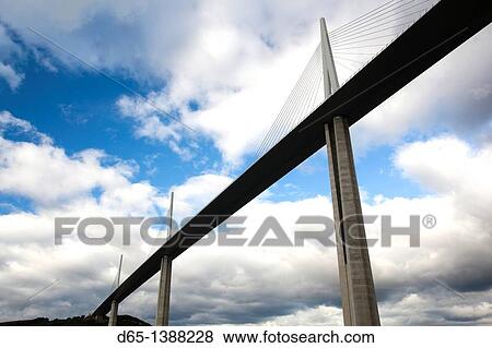 France, Midi-Pyrenees Region, Aveyron Department, Millau, Millau Viaduct Bridge View Large Photo Image Stock Photo - France, Midi-Pyrenees Region, Aveyron Department, Millau, Millau Viaduct Bridge. Fotosearch
