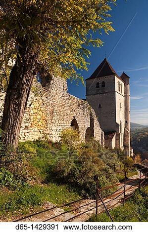France, Midi-Pyrenees Region, Lot Department, St-Cirq-Lapopie, town and 15th century church View Large Photo Image Stock Image - France, Midi-Pyrenees Region, Lot Department, St-Cirq-Lapopie, town and 15th century church. Fotosearch