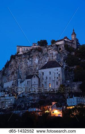 France, Midi-Pyrenees Region, Lot Department, Rocamador, elevated town view, dawn View Large Photo Image Stock Image - France, Midi-Pyrenees Region, Lot Department, Rocamador, elevated town view, dawn. Fotosearch