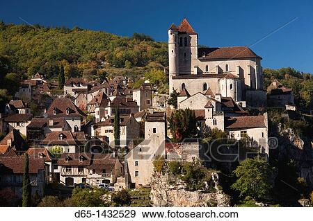 France, Midi-Pyrenees Region, Lot Department, St-Cirq-Lapopie, town and 15th century church View Large Photo Image Stock Photo - France, Midi-Pyrenees Region, Lot Department, St-Cirq-Lapopie, town and 15th century church. Fotosearch