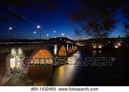 France, Midi-Pyrenees Region, Haute-Garonne Department, Toulouse, Pont Neuf bridge, evening View Large Photo Image Stock Photography - France, Midi-Pyrenees Region, Haute-Garonne Department, Toulouse, Pont Neuf bridge, evening. Fotosearch