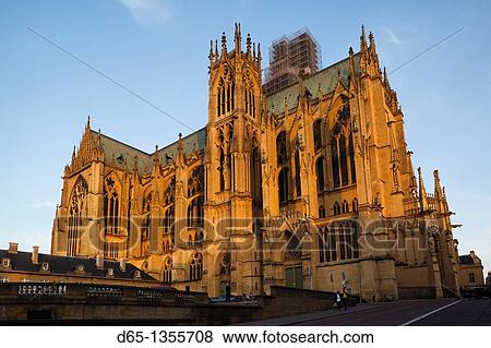 France, Moselle, Lorraine Region, Metz, Cathedrale St-Etienne, late afternoon View Large Photo Image Stock Photo - France, Moselle, Lorraine Region, Metz, Cathedrale St-Etienne, late afternoon. Fotosearch