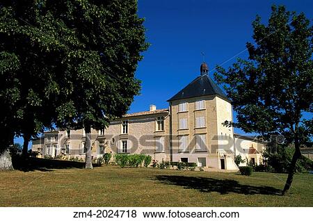 FRANCE, NEAR BORDEAUX, CHATEAU CANTIN. View Large Photo Image Stock Photo - FRANCE, NEAR BORDEAUX, CHATEAU CANTIN.. Fotosearch
