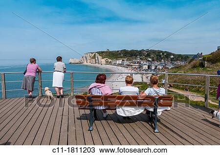 France, Normandy, Coast, Etretat, France, Europe View Large Photo Image Stock Image - France, Normandy, Coast, Etretat, France, Europe. Fotosearch