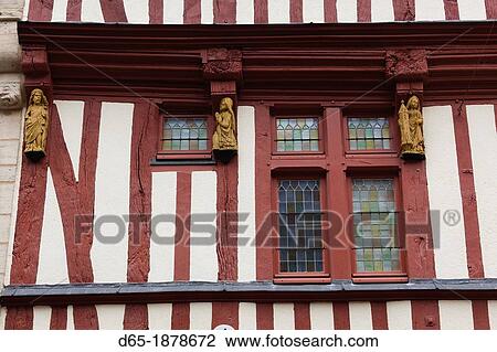 France, Normandy Region, Calvados Department, Bayeux, rue St-Martin street, half-timbered house detail View Large Photo Image Stock Image - France, Normandy Region, Calvados Department, Bayeux, rue St-Martin street, half-timbered house detail. Fotosearch