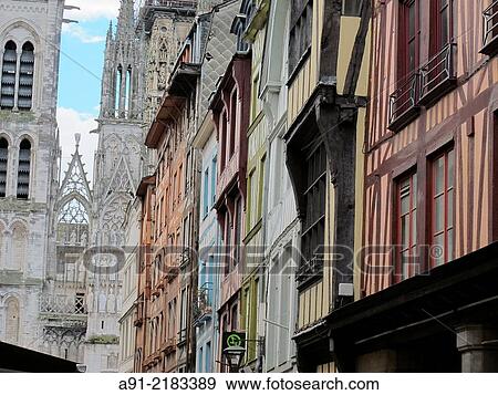 France, Normandy, Seine maritime department (76), city of Rouen, the gothic cathedral View Large Photo Image Stock Photo - France, Normandy, Seine maritime department (76), city of Rouen, the gothic cathedral. Fotosearch
