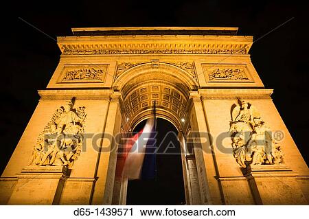 France, Paris, Arc de Triomphe, evening View Large Photo Image Stock Image - France, Paris, Arc de Triomphe, evening. Fotosearch