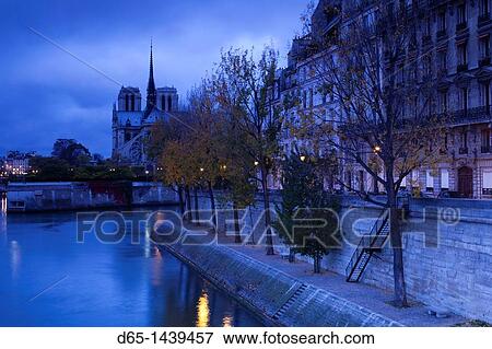 France, Paris, Cathedral Notre Dame cathedral and Ile St-Louis, dawn View Large Photo Image Stock Photo - France, Paris, Cathedral Notre Dame cathedral and Ile St-Louis, dawn. Fotosearch