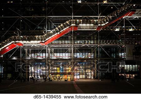 France, Paris, Centre Georges Pompidou, evening View Large Photo Image Stock Photography - France, Paris, Centre Georges Pompidou, evening. Fotosearch