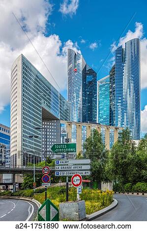 France, Paris City, La Defense District View Large Photo Image Stock Image - France, Paris City, La Defense District. Fotosearch