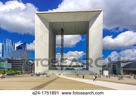 France, Paris City, La Defense District, the Gran Arche View Large Photo Image Stock Image - France, Paris City, La Defense District, the Gran Arche. Fotosearch