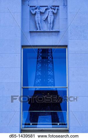 France, Paris, Eiffel Tower reflected in the Palais de Challiot windows, dawn View Large Photo Image Stock Image - France, Paris, Eiffel Tower reflected in the Palais de Challiot windows, dawn. Fotosearch