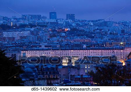 France, Paris, elevated dawn city view from the Place du Sacre Coeur, dawn View Large Photo Image Stock Image - France, Paris, elevated dawn city view from the Place du Sacre Coeur, dawn. Fotosearch