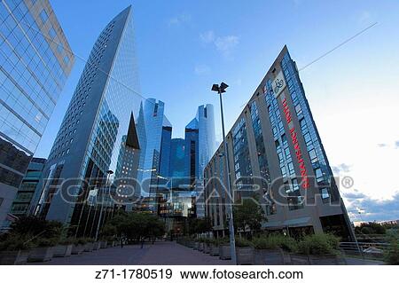 France, Paris, La D? fense, business district, skyscrapers, View Large Photo Image Stock Photo - France, Paris, La D? fense, business district, skyscrapers,. Fotosearch