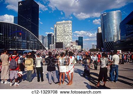 Stock Photo - France, Paris, La Defense. Fotosearch