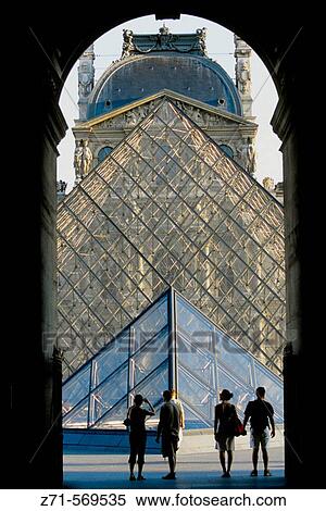 Stock Photography - France, Paris, Le Louvre, Pyramide. Fotosearch