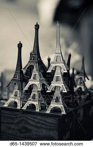 France, Paris, Left Bank, souvenir Eiffel Towers View Large Photo Image Stock Photo - France, Paris, Left Bank, souvenir Eiffel Towers. Fotosearch