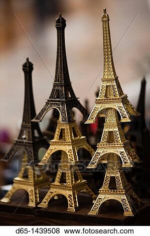 France, Paris, Left Bank, souvenir Eiffel Towers View Large Photo Image Stock Photo - France, Paris, Left Bank, souvenir Eiffel Towers. Fotosearch