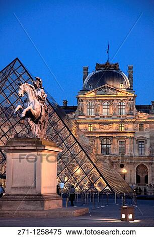 Stock Photography - France, Paris, Louvre, palace, museum, Pyramide,. Fotosearch
