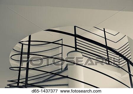 France, Paris, Montparnasse, detail of staircase at the Fondation Cartier-Bresson, photography museum View Large Photo Image Stock Photo - France, Paris, Montparnasse, detail of staircase at the Fondation Cartier-Bresson, photography museum. Fotosearch