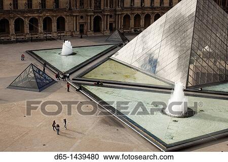 France, Paris, Musee du Louvre museum, elevated view of Louvre Pyramid courtyard View Large Photo Image Stock Image - France, Paris, Musee du Louvre museum, elevated view of Louvre Pyramid courtyard. Fotosearch