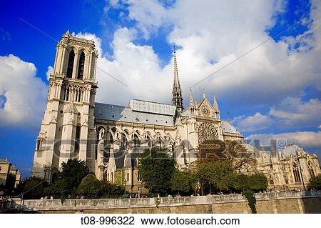 france, paris, Notre Dame: fa? ade sud View Large Photo Image Stock Image - france, paris, Notre Dame: fa? ade sud. Fotosearch