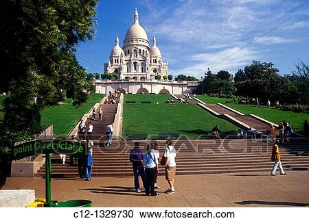 France, Paris, Sacre Coeur View Large Photo Image Stock Image - France, Paris, Sacre Coeur. Fotosearch