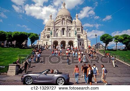 Stock Photo - France, Paris, Sacre Coeur. Fotosearch
